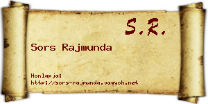 Sors Rajmunda névjegykártya